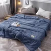 Blankets Latest Summer Quilted Blanket For Sleeping Nap Air Condition Sofa Couch Coverlet Travel Comforter