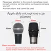 Microphone Anti-Roll Anti-Skid Case with Microphone Sponge Cover Set Mic Protection Silicone Ring Bottom Rod Sleeve Holder