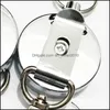 Key Rings New Retractable Pl Key Ring Id Badge Lanyard Name Tag Card Holder Recoil Reel Belt Clip Metal Housing Ers C3 D Dhseller2010 Dhetv