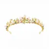 Coiffes qualité perles faites à la main couronne de mariage fleur pour femmes princesse rose carréas coiffure filles bal de bijoux de cheveux de mariée accessoires