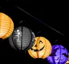 Decorazione per feste Festa di Halloween LED Zucca di carta Fantasma Hanging Lantern Light Holiday Party Decor BBB15606