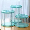 Emballage cadeau Boîte à gâteaux de type rond Boîte à gâteaux à motif cylindrique transparente pour cadeau de surprise de fête Boîte de rangement d'exposition anti-poussière 220922