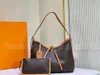 M46203 Carry All PM MM Hobos 2sets Bag Brown Monograms Canvas Leather Shoulder Bag Designers Luxurys Womens Handbag