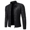 Men's Leather Faux Negizber Plus Velvet Pu Men Jacket Casual Solid Col 220922