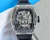 Herrklocka personlighet Automatisk Tourbillon RM052 Skull High Standard 43mm lyxklocka