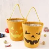 Opbergtassen 10 stks draagbare Halloween snoepemmer pure katoenen tas cartoon canvas vakantie cadeau partij decoratie