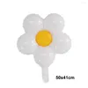 Parti Dekorasyonu 5/10 PCS/Lot 18inch Daisy Balonlar Beyaz Çiçek Folyo Bebek Duş Doğum Günü Düğün Süslemeleri Yaz Globos