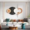 Wandklokken mode metalen Noordse klok modern design rond gigantische digitale woonkamer Relojes de pared decoratie voor thuis