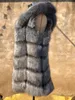 Womens Fur Faux ZADORIN Fashion Sleeveless Coat Hooded Winter Gilet Pelliccia fur Vest Jacket bontjas 220922