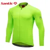 Cyclisme Chemises Tops Santic Hommes Maillot Manches Longues VTT Vélo Respirant Réfléchissant Léger Vélo Vêtements De Sport Taille Asiatique 220922