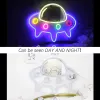 Luci notturne UFO Insegne al neon per decorazioni da parete Luci a LED alimentate tramite USB Man Cave