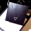 Lockets 14K Rose Gold Necklace Pendant Women Charm Diamonds Chain Luxury Jewelry For Christmas Triangle