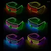 Party Decoration Double-colored Flashing Eyeglass Wire LED Light Glasses Fluorescent Luminous Glowing Decorations Halloween