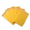 Sacs de courrier 100 pcs jaune bulle Mailers sacs Or kraft papier enveloppe sac preuve nouvel emballage express