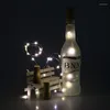 Sznurki 2 metry 20LED Cork Drut miedziany Romantyczne srebrne światła LED Night Starry Light Wine Bottle Lampa