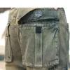 Shorts masculinos verão homens denim multi-bolso carga baggy jeans pesados lavados hip-hop perna larga male351i