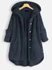 Women s Plus Size Outerwear Coats 6X 7X 8X Women S Winter Jacket With Hooded Mid Length Double Sided Long Sleeve Fleece Warm Sweater Fashion Ladies Coat 220922