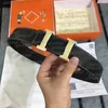 Modedesigner Brands Belt Mens Luxury Belt för män Kvinna Midjeband 10 Style Läder Högkvalitativ läder 3,6 cm Orange Box