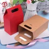 Gift Wrap 30 Pcslot Kraft Paper Bag Blank Birthday Gift Boxes Brown White for Shops Candy Cake Dessert Wedding Party Supplies 220922