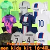 adults kids kit 21 22 23 s MBAPPE soccer jerseys 2021 2022 2023 DI MARIA WIJNALDUM SERGIO RAMOS HAKIMI fourth Maillots football