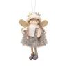 Kerstdecoraties Leuke plush engelpop decoratieve hangende ornamenten voor 2022 DIY Home Jaar feestboomdecoratie