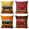 Pillow Colorful Cartoon Driving Dog Cover Decor Lovely Pet Animal Pillowcase Polyester Case For Sofa Home Car 45x45cm