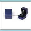 Ювелирные коробки Оптовая светодиодная светодиодная подарочная коробка Серьевая коробка Серьезное кольцо свадебное украшение на дисплей Упаковка