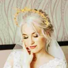 Bandanas Kopfbedeckung der Kopfbänder Göttin Gothic Hair Gold Hochzeit Spikedmary Accessoires Blumenbänder Party Hornelegant Moon Kostüm Silberne Sonne