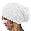 Hem stickad lång mössa överdimensionerad skidhatt slouchy skallies hattar kvinnor män vinter ull hatt unisex