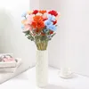 ONE Faux Flower Long Stem Mini Gerbera 6 Heads per Piece Simulation Daisy for Wedding Home Decorative Artificial Flowers