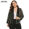 Kvinnor s plus size yttre kläder rockar sexiga regnbågar ränder paljetter kappor kvinnor notched långärmad smal bomber jacka streetwear kausal höst vinter cardigan 220922