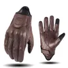 Fünf Finger Handschuhe Suomy Leder Motorrad Retro Motorradfahrer Frauen Vintage Motocross Black Accessoires 220921