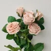 Flores decorativas de leite de leite de mão única rosa rosa artificial seca decoração de casamentos decoração para decorações de festas festivas suprimentos