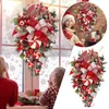 Decorações de Natal Christmas Gruitinha Garland de cabeça para baixo Ornamentos pendurados Decorações de parede da porta da frente Candy Cenar Wraitring Decoração de Natal 220921