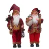Juldekorationer Big Santa Claus Standing and Sitting Doll Christmas Child Gift Toy Table Decoration For Home Holiday Plush Characters Xmas Decor 220921