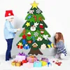 Decorações de Natal Crianças DIY Big Felt Christmas Tree Decoração de Natal Papai Noel Claus Nass Ano da Árvore Presentes Para Crianças Toys Educacionais 220921