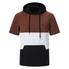 Men's Hoodies Rose Hoodie Mens Spring Summer Leisure Travel Plus Size Colorblock Loose Hooded Drawstring T Girl Slippers For Women Little L