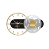 Wanduhren Licht Luxus Metall Uhr Moderne Minimalistische Persönlichkeit Mode Wohnzimmer Dekoration Mit Lampe