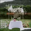 Party Decoration Wedding Arch Background Square Frame Metal Flower Stand Outdoor Garden Event Backdrop Decor Shelf Drop Delive Mxhome Dhz7U