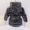 Down Coat Kid Coats Hooded Baby Clothes Kids Designer Thick Warm Outwear Girl Girls designers Long Belt With Letters Zipper Jacket9574138