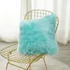 Pillow Artificial Wool Fur Sheepskin Cover Hairy Faux Plain Fluffy Soft Throw Pillowcase Washable Solid Case