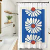 Cortinas de chuveiro Arte de flores impermeabilizada Banheiro de poliéster Banho de pano para decoração 12 ganchos 220922