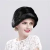 Visors women winter chapéus reais russo quente para 2022 e caps ladies pico de captura de boné
