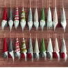 Décorations de Noël en gros poupée tricotée avec moustaches fête Gnomes pendentif 6x17 cm pendentif arbre du père Noël cadeaux de fête à la maison pour les amis de la famille A12