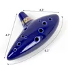 12 Holes Ocarina Ceramic Alto C with Song Book Display Stand Party Favor WLY935