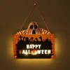 Fournitures de fête Halloween LED maison signe liste atmosphère veilleuse jack-o-lanterne festival mur artisanat décoration pendentif
