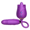 22SS Sex toys Massagers Rose Shape Sucking Vibraters 10 vibrages Strong Shock Sucking Licking Double Heads Dildos Vibrator Female Sex Toys YPQ5