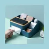 Tissue -Boxen Servietten Mtifunktionaler Box Fernbedienung Storage Wechselbarer Desktop Sstorage Drop Lieferung 2021 Home Nerdsropebags500mg Dhotz
