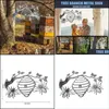 Party Decoration Metal Bee Hive Garden Beehive Silhouette Home Outdoor Yard Tree Wall Art Hanging Branch Decorative Ornam Packing2010 Dhtew