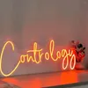 Party Supplies "Contrology" Neon Sign Custom Light Led Pink Home Room Wall Decoration Ins Shop Decor